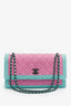 Pre-Loved Chanel™ Pink/Blue Tweed Flap Bag