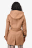 Burberry London Brown Wool Hooded Peacoat with Toggle Closure Size 6 US