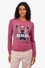 Kenzo Purple Tiger Logo Embroidered Sweater Size XS