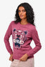 Kenzo Purple Tiger Logo Embroidered Sweater Size XS