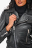 Balenciaga Black Leather Biker Jacket Size 36