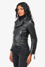 Balenciaga Black Leather Biker Jacket Size 36