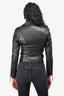 Balenciaga Black Leather Biker Jacket Size 36