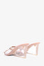 Valentino Beige Patent/PVC Rockstud Wedge Mule Sandals Size 38