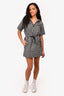 Christian Dior Blue Oblique Jacquard Hooded Mini Dress Size 2 US