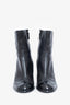 Pre-Loved Chanel™ Black Leather Cap Toe Ankle Boots Size 37