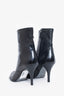 Pre-Loved Chanel™ Black Leather Cap Toe Ankle Boots Size 37