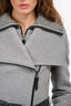 Mackage Grey Wool/Cashmere 'Norita 2-in-1' Double Faced Leather Sash Coat Size XS