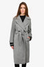 Weekend Max Mara Grey Wool Belted Coat Size 6