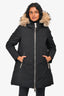 Moncler Black Dimitra Giubbotto Fur Hooded Down Parka Coat Size 0