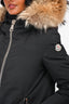 Moncler Black Dimitra Giubbotto Fur Hooded Down Parka Coat Size 0