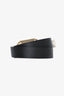 Roger Vivier Black Satin Strass Crystal Buckle Belt Size 70