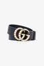 Gucci Black Leather GG Pearl Marmont Belt Size 75