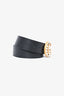 Gucci Black Leather GG Pearl Marmont Belt Size 75