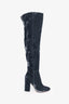 Gianvito Rossi Black Velvet Knee-length Boots Size 40