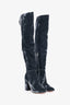 Gianvito Rossi Black Velvet Knee-length Boots Size 40