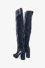 Gianvito Rossi Black Velvet Knee-length Boots Size 40