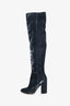 Gianvito Rossi Black Velvet Knee-length Boots Size 40