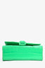 Balenciaga Green Croc Embossed Hourglass Mini Chain Bag