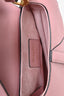 Christian Dior 2022 Pink Grained Leather Mini Saddle Bag with Strap