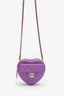 Pre-Loved Chanel™ Purple Lambskin Mini Heart Bag