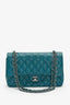 Pre-Loved Chanel™ Teal Lambskin Medium Classic Double Flap Bag