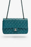 Pre-Loved Chanel™ Teal Lambskin Medium Classic Double Flap Bag