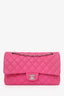 Pre-Loved Chanel™ Pink Caviar Leather Medium Classic Double Flap Bag