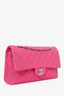 Pre-Loved Chanel™ Pink Caviar Leather Medium Classic Double Flap Bag