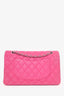 Pre-Loved Chanel™ Pink Caviar Leather Medium Classic Double Flap Bag