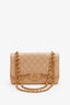 Pre-Loved Chanel™ Beige Caviar Leather Jumbo Classic Double Flap Bag