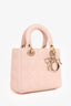 Christian Dior Light Pink Lambskin Small Lady Dior Top Handle