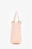 Christian Dior Light Pink Lambskin Small Lady Dior Top Handle