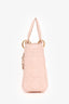 Christian Dior Light Pink Lambskin Small Lady Dior Top Handle