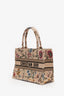 Christian Dior Beige Petite Fleurs Raffia Book Tote Bag