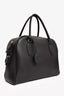 The Row Black Deerskin Leather 'India 12.00' Top Handle Bag