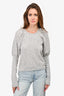 Ulla Johnson Grey Puff Sleeve 'Ossie' Sweatshirt Size M