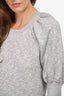 Ulla Johnson Grey Puff Sleeve 'Ossie' Sweatshirt Size M