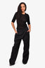 Róhe Black Linen Blend Trousers Size 40