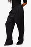 Róhe Black Linen Blend Trousers Size 40