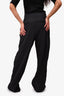 Róhe Black Linen Blend Trousers Size 40