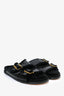 Forte Forte Black Patent Leather Fur Lined Sandals Size 38