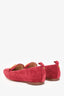 Veronica Beard Red Suede Buckle Loafer Size 5