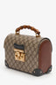 Gucci Monogram Bamboo Padlock Top Handle Bag