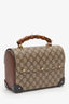 Gucci Monogram Bamboo Padlock Top Handle Bag