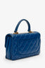 Pre-Loved Chanel™ Blue Lambskin Trendy CC Top Handle Bag