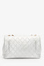 Pre-Loved Chanel™ Sliver Metallic Jumbo Single Flap Bag