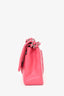 Pre-Loved Chanel™ Dark Pink Lambskin Medium Double Flap Bag 'Refurbished'