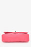 Pre-Loved Chanel™ Dark Pink Lambskin Medium Double Flap Bag 'Refurbished'