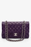 Pre-Loved Chanel™ Purple Lambskin Medium Double Flap Bag